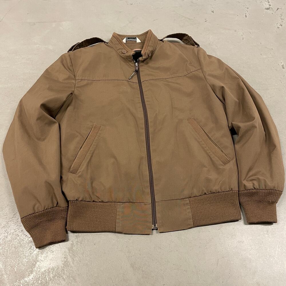 vintage 90s London fog brown bomber jacket